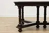 Tudor Antique Walnut Dining Table, 2 Leaves Opens 99" (12)