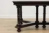 Tudor Antique Walnut Dining Table, 2 Leaves Opens 99" (16)