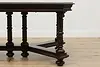 Tudor Antique Walnut Dining Table, 2 Leaves Opens 99" (17)