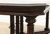 Tudor Antique Walnut Dining Table, 2 Leaves Opens 99" (19)