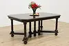 Tudor Antique Walnut Dining Table, 2 Leaves Opens 99" (2)