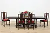 Tudor Antique Walnut Dining Table, 2 Leaves Opens 99" (5)