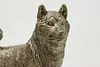 Bronze Vintage Husky Sculpture on Walnut Base, Shoop (3)