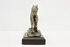 Bronze Vintage Husky Sculpture on Walnut Base, Shoop (7)