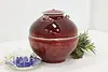 Dark Red Vintage Ceramic Urn or Jardenier & Cover, Turner #49208