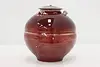 Dark Red Vintage Ceramic Urn or Jardenier & Cover, Turner #49208