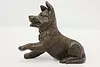 German Shepherd Puppy Vintage Bronze Finish Sculpture (5)