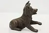 German Shepherd Puppy Vintage Bronze Finish Sculpture (7)