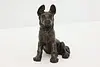 German Shepherd Puppy Vintage Bronze Finish Sculpture (2)