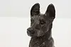 German Shepherd Puppy Vintage Bronze Finish Sculpture (3)