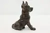 German Shepherd Puppy Vintage Bronze Finish Sculpture (6)