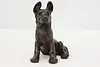 German Shepherd Puppy Vintage Bronze Finish Sculpture (7)