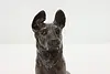 German Shepherd Puppy Vintage Bronze Finish Sculpture (8)