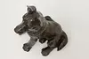 German Shepherd Puppy Vintage Bronze Finish Sculpture (9)