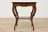 Victorian Antique Tiger Curly Birch Parlor or Lamp Table #53081