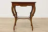 Victorian Antique Tiger Curly Birch Parlor or Lamp Table #53081