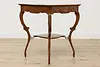 Victorian Antique Tiger Curly Birch Parlor or Lamp Table #53081