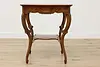 Victorian Antique Tiger Curly Birch Parlor or Lamp Table #53081