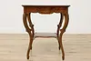 Victorian Antique Tiger Curly Birch Parlor or Lamp Table #53081