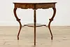 Victorian Antique Tiger Curly Birch Parlor or Lamp Table #53081