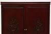 Chinese Flip Top Vintage Rosewood Bar Cabinet Carved Birds (13)