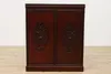 Chinese Flip Top Vintage Rosewood Bar Cabinet Carved Birds (18)