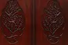 Chinese Flip Top Vintage Rosewood Bar Cabinet Carved Birds (21)