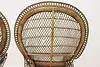 Wicker Rattan Vintage Oaur Peacock Chairs & Table Set (21)