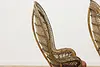 Wicker Rattan Vintage Oaur Peacock Chairs & Table Set (25)