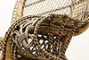 Wicker Rattan Vintage Oaur Peacock Chairs & Table Set (31)