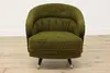 Midcentury Modern Vintage Original Upholstered Swivel Chair (3)