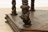 Italian Antique Walnut Center Table, Carved Angels & Lions (21)