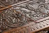 Italian Antique Walnut Center Table, Carved Angels & Lions (30)