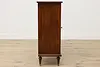 French Louis XVI Vintage Console Cabinet, Floral Marquetry (15)