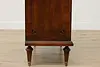 French Louis XVI Vintage Console Cabinet, Floral Marquetry (17)