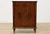 French Louis XVI Vintage Console Cabinet, Floral Marquetry (8)