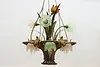 French Antique Gilt Bronze Flower Basket Chandelier, Soleau (11)