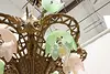 French Antique Gilt Bronze Flower Basket Chandelier, Soleau (16)