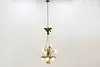 French Antique Gilt Bronze Flower Basket Chandelier, Soleau (2)