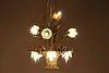 French Antique Gilt Bronze Flower Basket Chandelier, Soleau (5)