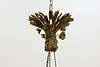 French Antique Gilt Bronze Flower Basket Chandelier, Soleau (7)