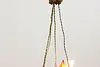 French Antique Gilt Bronze Flower Basket Chandelier, Soleau (8)