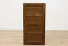 Arts & Crafts Antique Oak 4 Drawer Office File Cabinet (15)