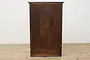 Victorian Antique Carved Oak Bookcase, New England (15)