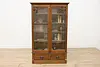 Victorian Antique Carved Oak Bookcase, New England (2)