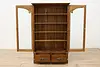 Victorian Antique Carved Oak Bookcase, New England (5)