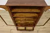 Victorian Antique Carved Oak Bookcase, New England (6)