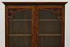 Victorian Antique Carved Oak Bookcase, New England (9)