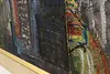 Modernist Cityscape Mixed Media Painting, Hall 40.5" (12)