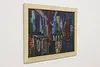 Modernist Cityscape Mixed Media Painting, Hall 40.5" (3)